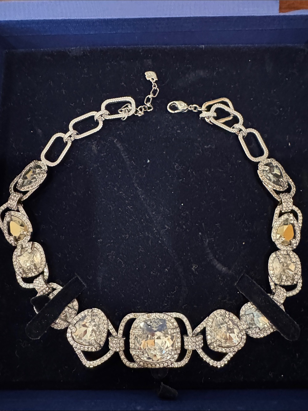 Swarovski silver- toned Crystal Statement Necklace